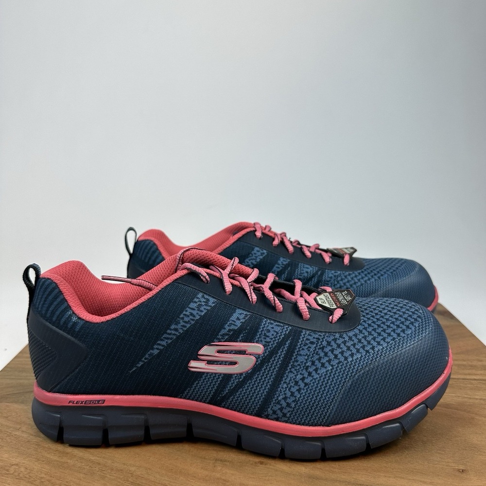 New Womens‎ Skechers For Work Sure Track Saquenay Safety Toe Shoes Sneakers 11M